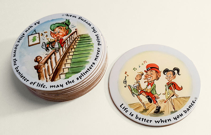 Set of 12 Leprechaun Coasters