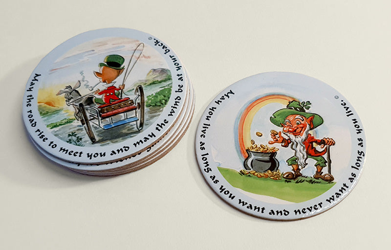 Set of 6 Leprechaun Coasters