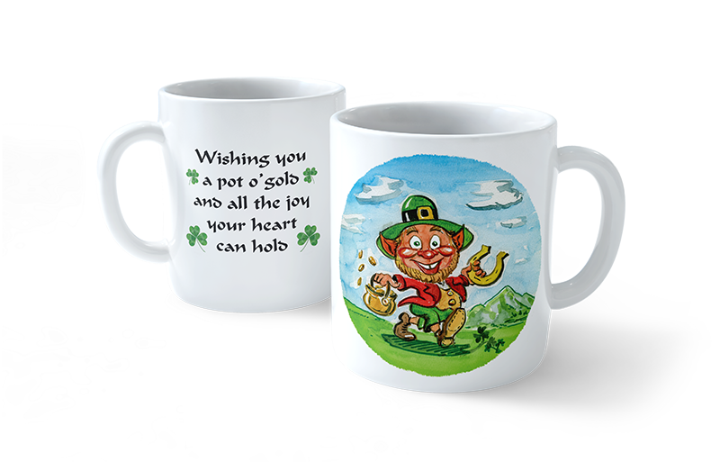 Wishing You a Pot 'o Gold Leprechaun Mug
