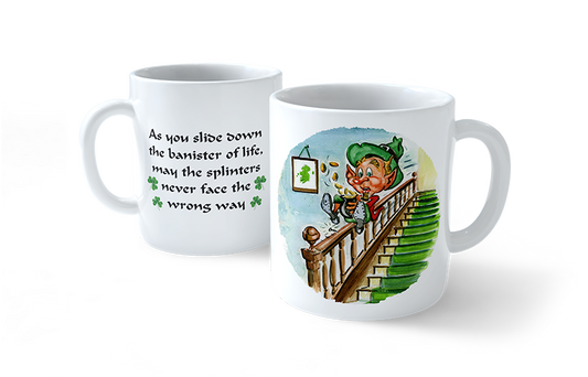 The Banister of Life Leprechaun Mug