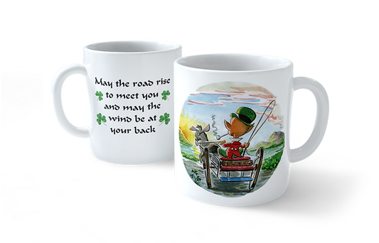 Road Rise to Meet You Leprechaun Mug
