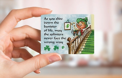 Slide Down The Banister Leprechaun Fridge Magnet