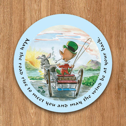 Set of 6 Leprechaun Coasters