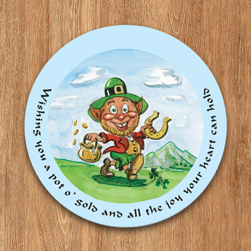 Set of 6 Leprechaun Coasters